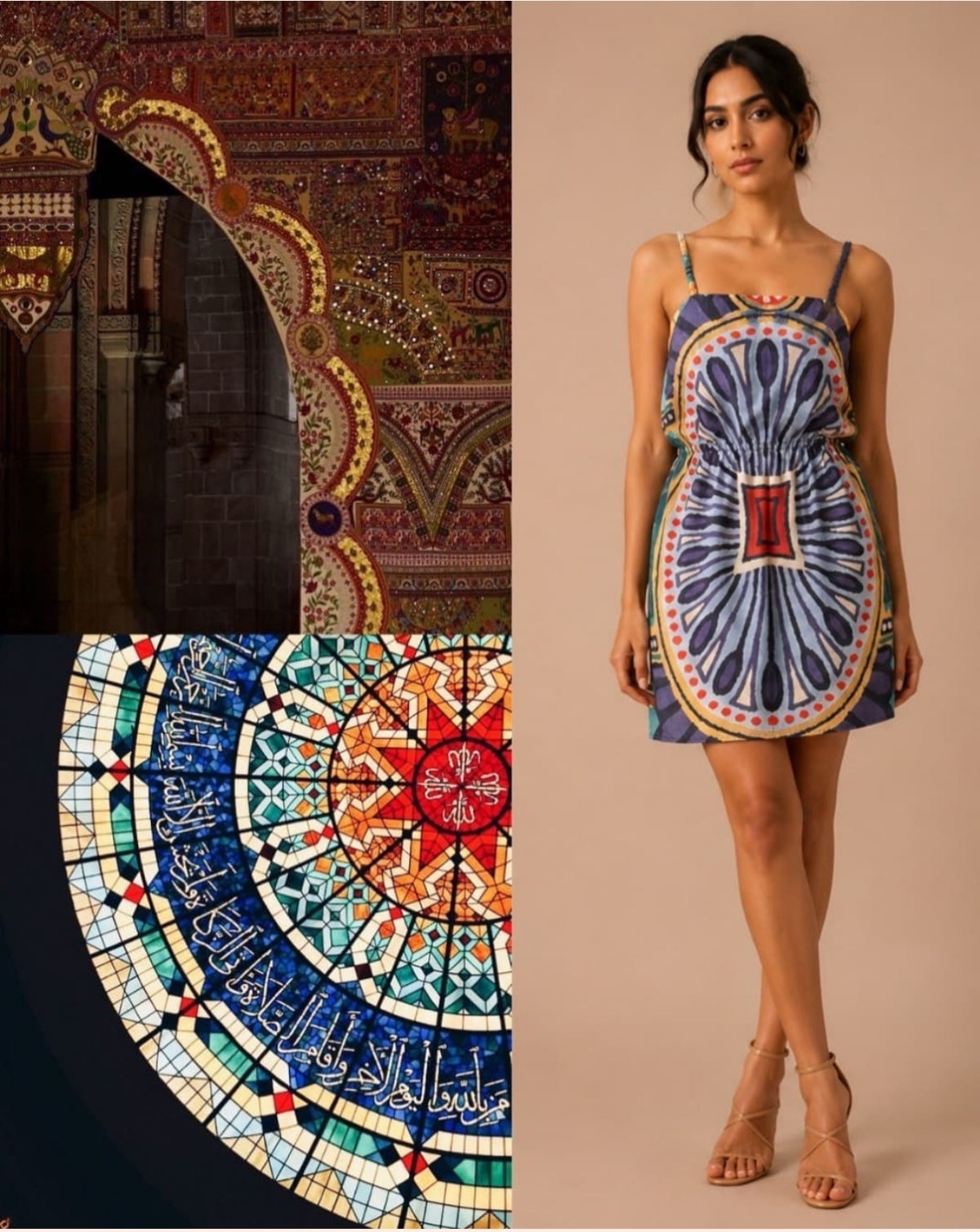 Short dress with Geometrical patterns